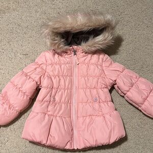 NWT - Size 4 coat with faux fir hood